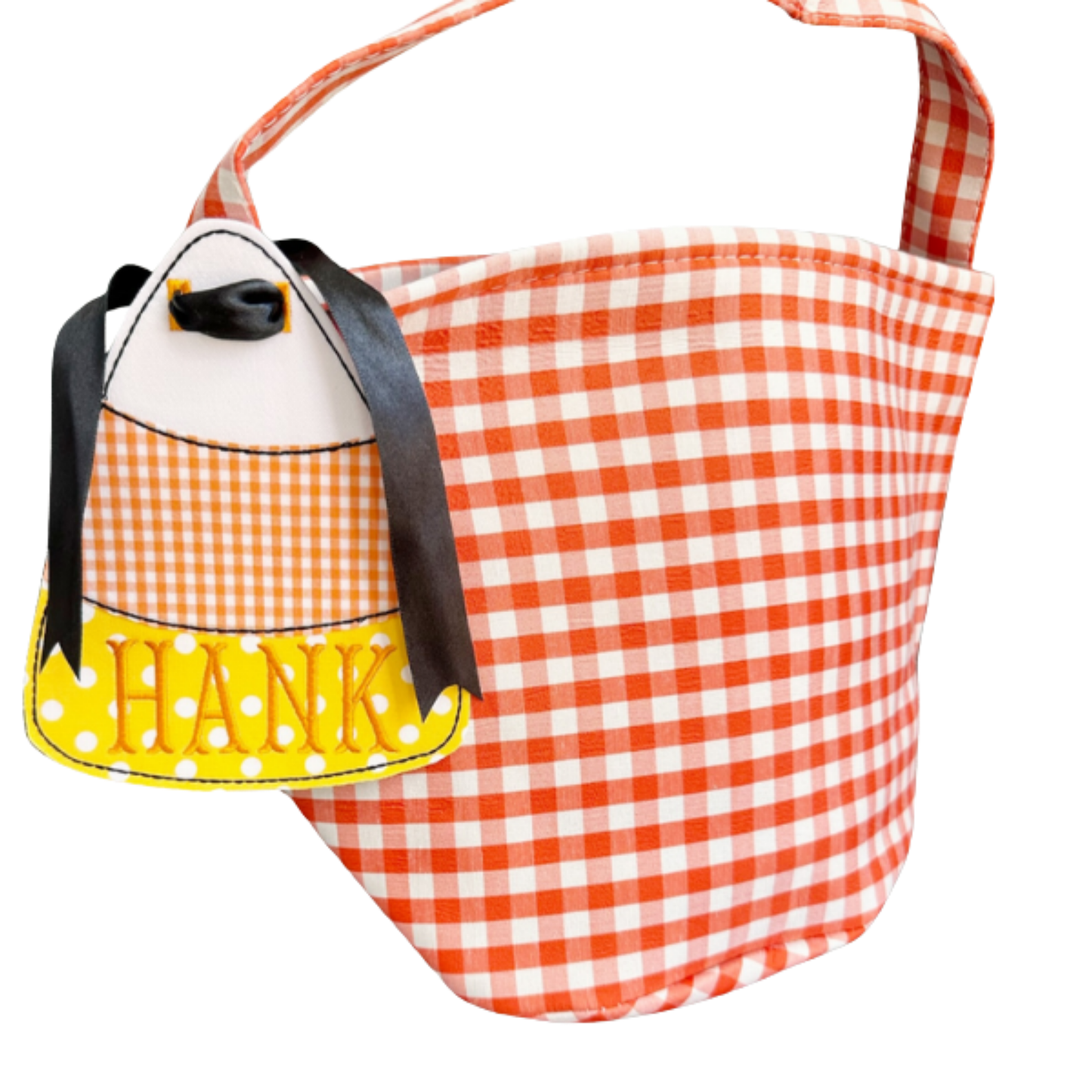 Gingham Treat Bucket & {Optional Tag}