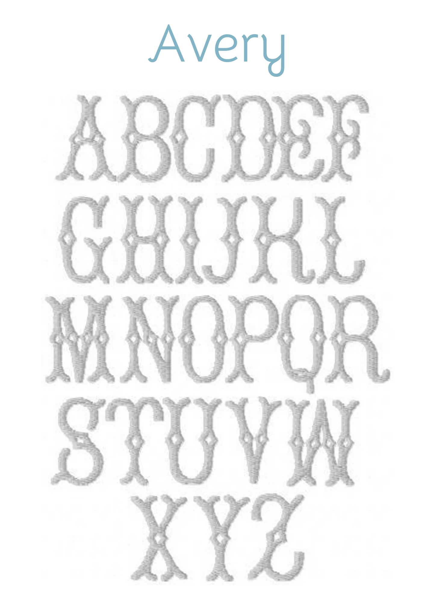Embroidery Monograms (A-F)