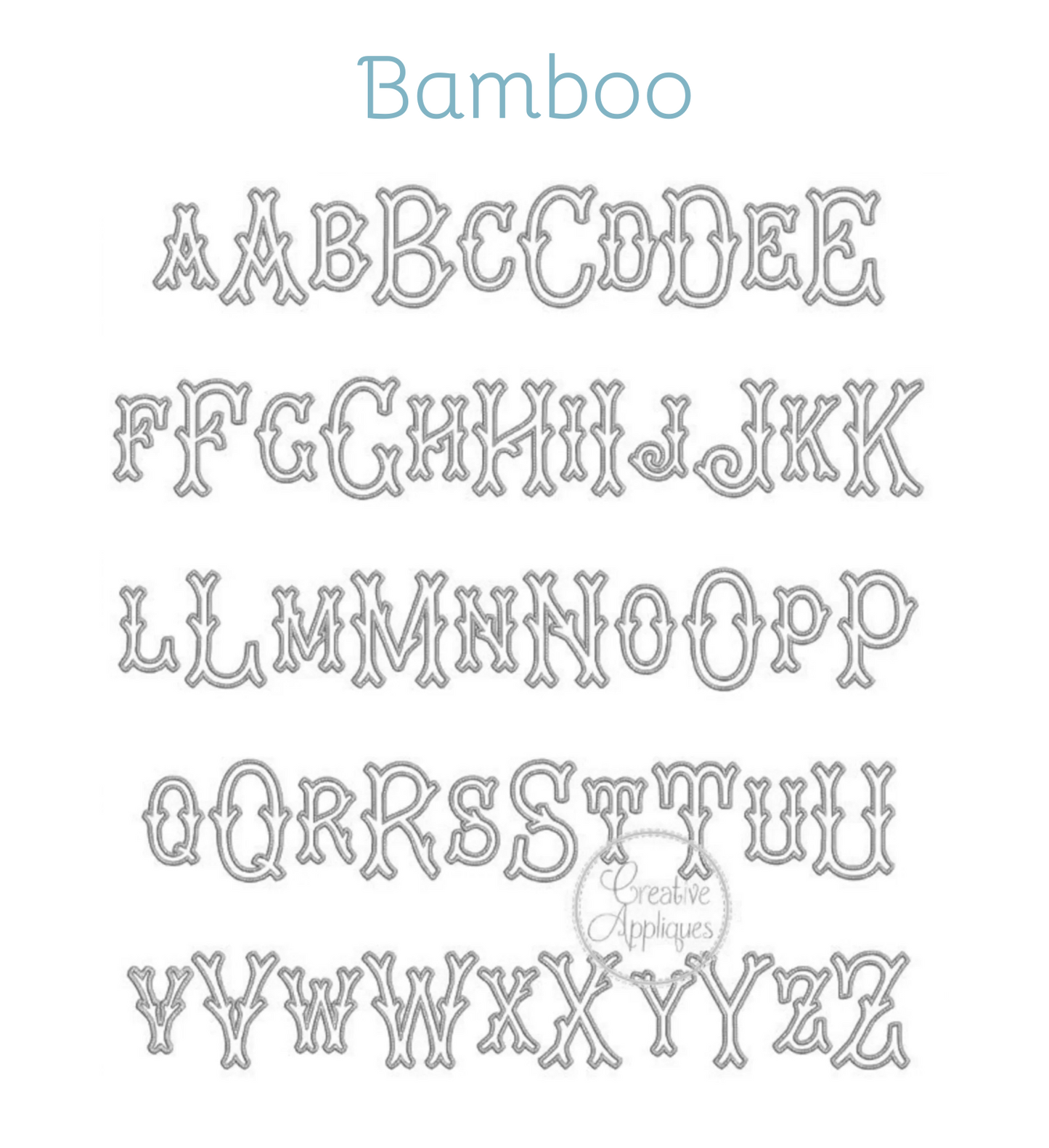 Appliqué Fonts & Monograms (A-D)