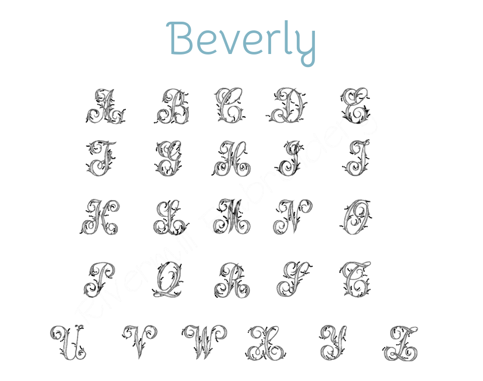 Embroidery Monograms (A-F)