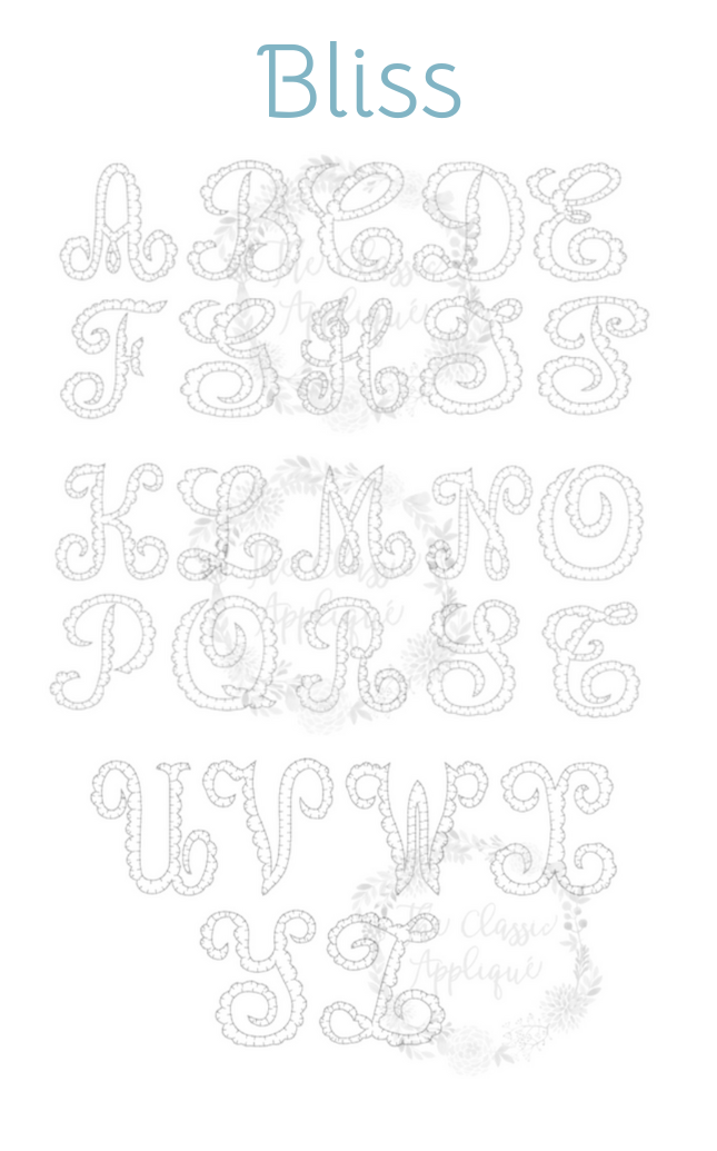Appliqué Fonts & Monograms (A-D)
