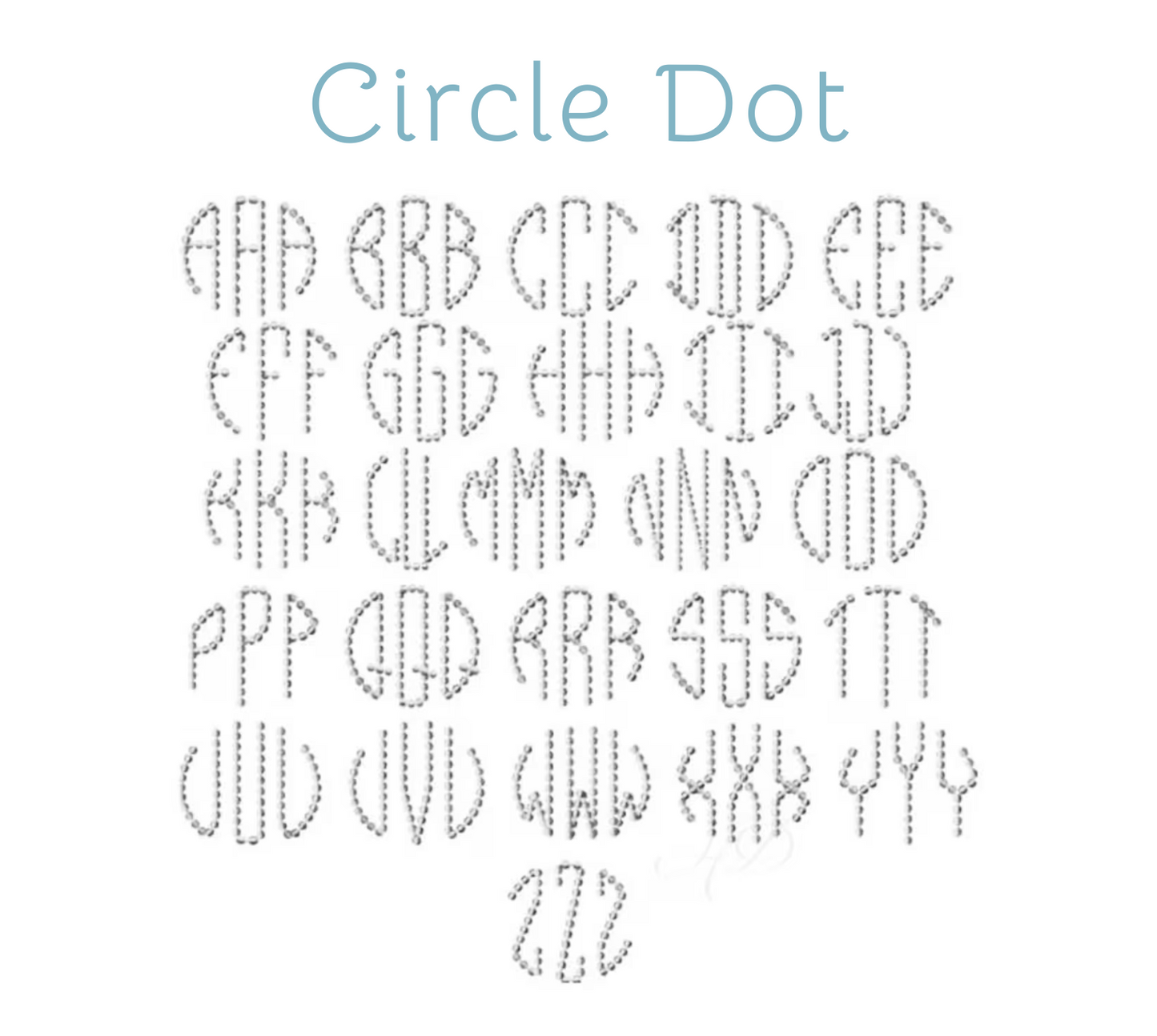 Embroidery Monograms (A-F)