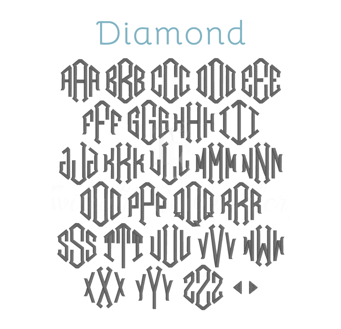 Embroidery Monograms (A-F)