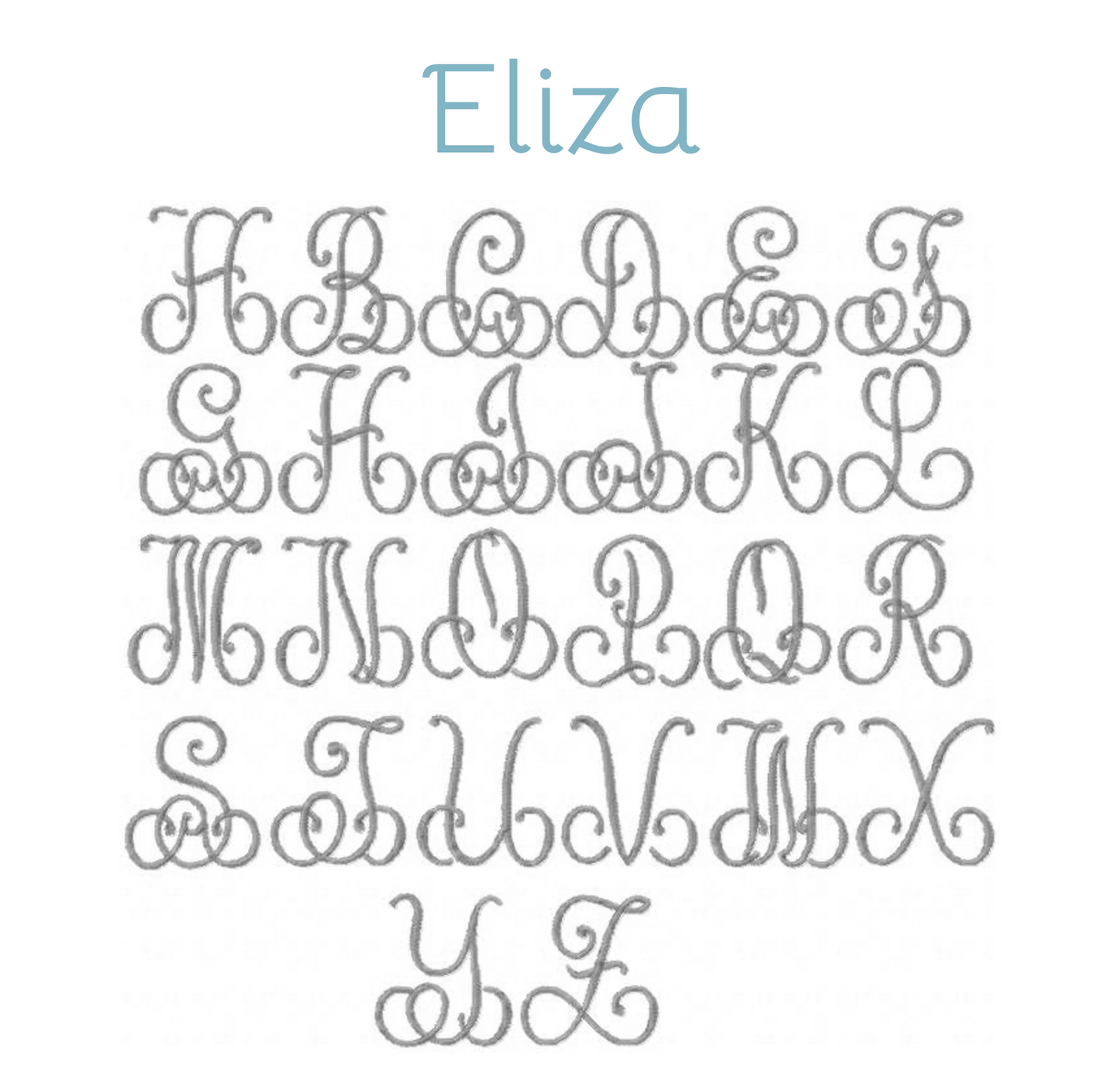 Embroidery Monograms (A-F)