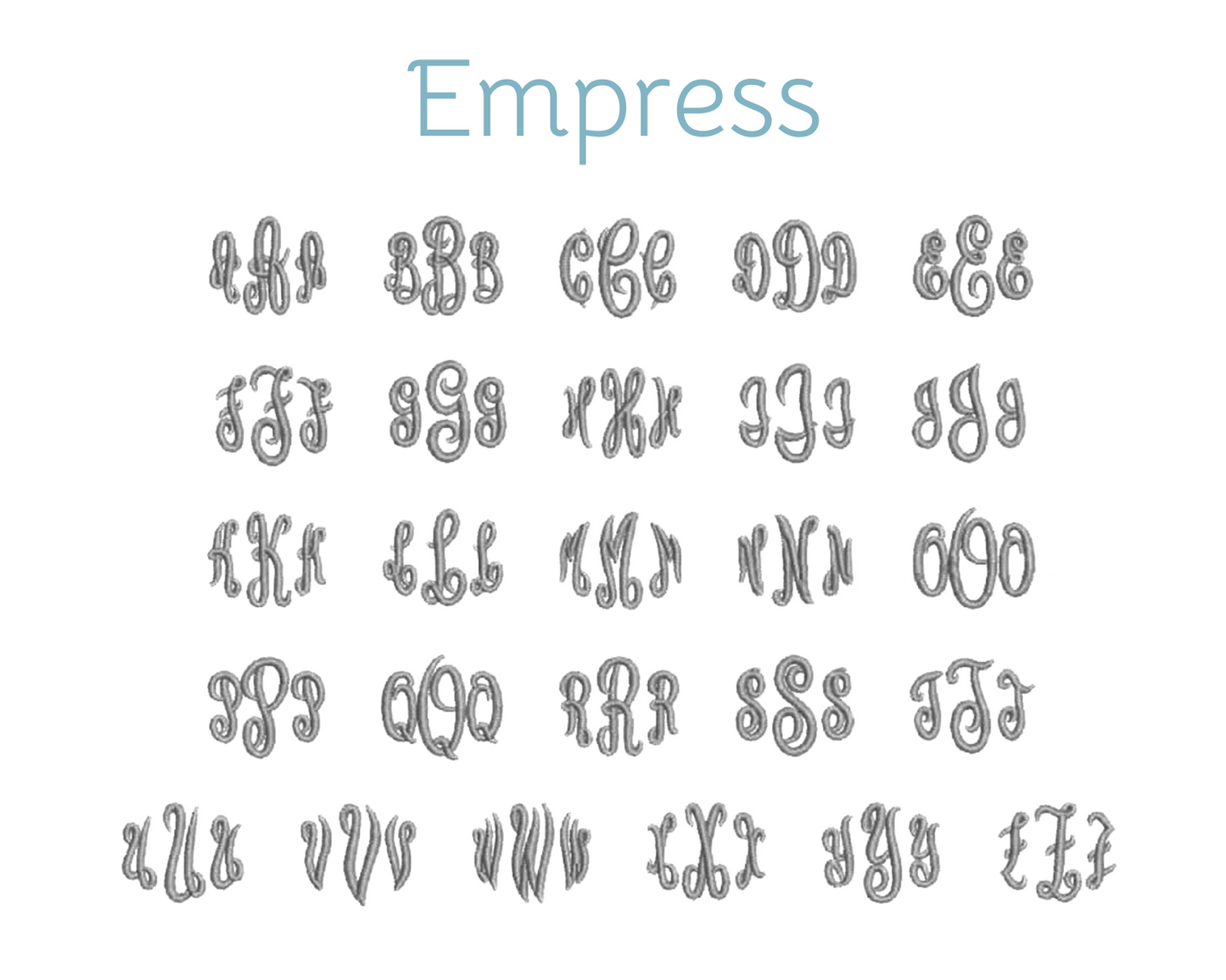 Embroidery Monograms (A-F)