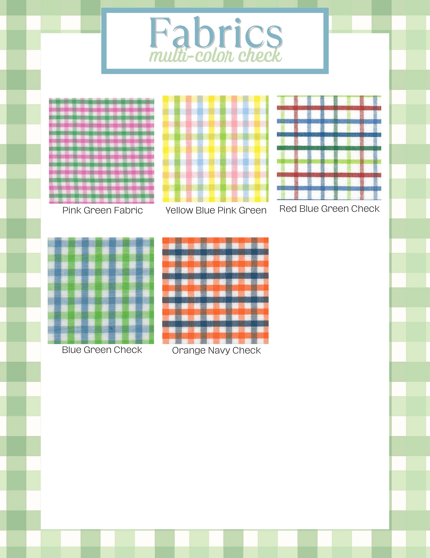 Fabric - Multi-Color Check