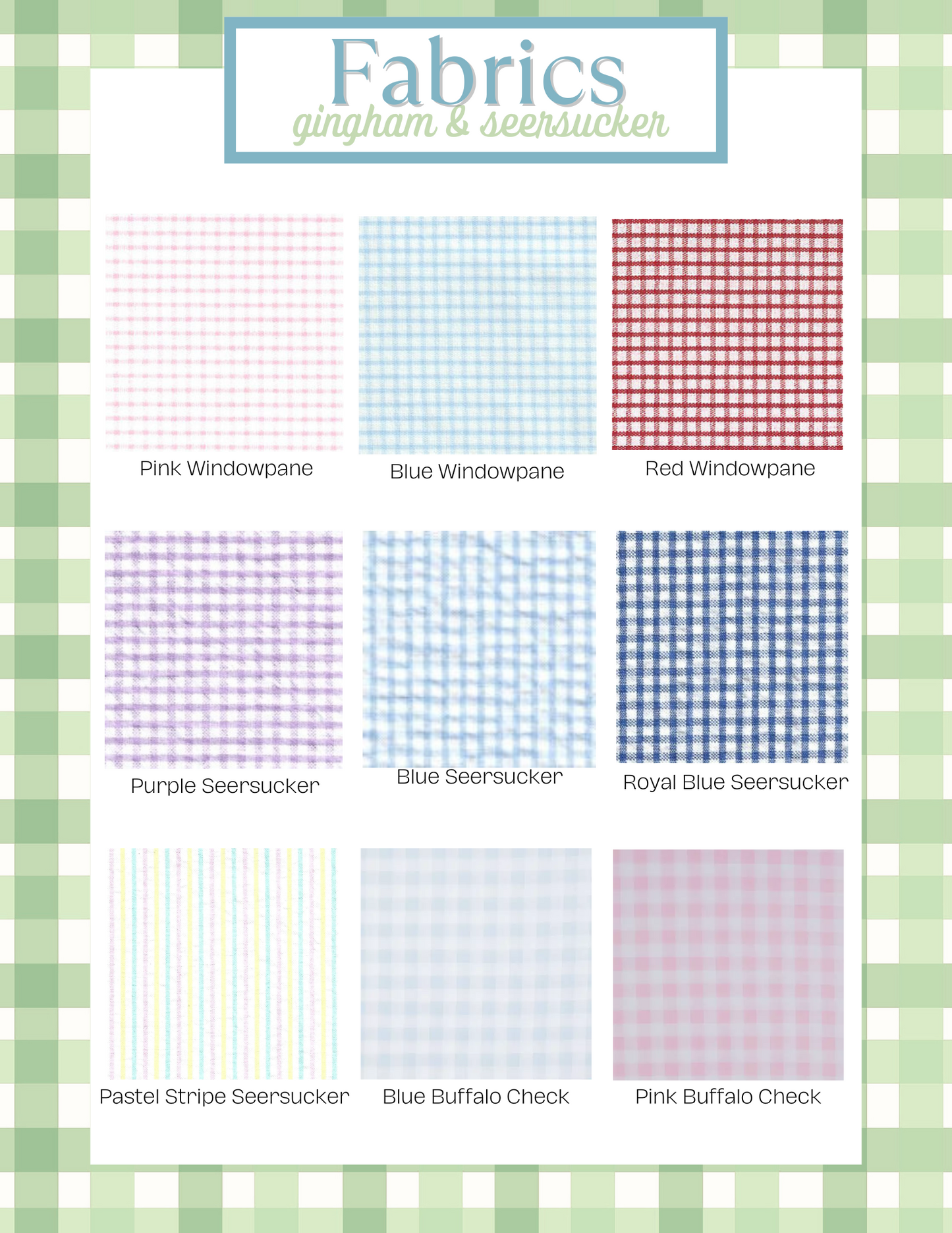 Fabric - Gingham & Seersucker