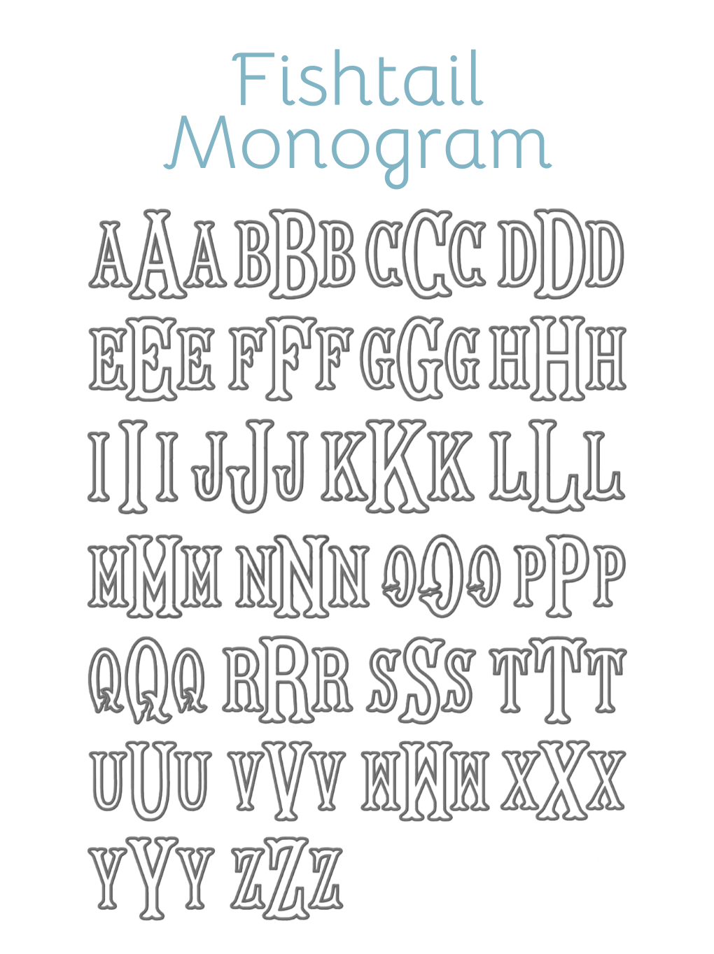 Appliqué Fonts & Monograms (D-H)