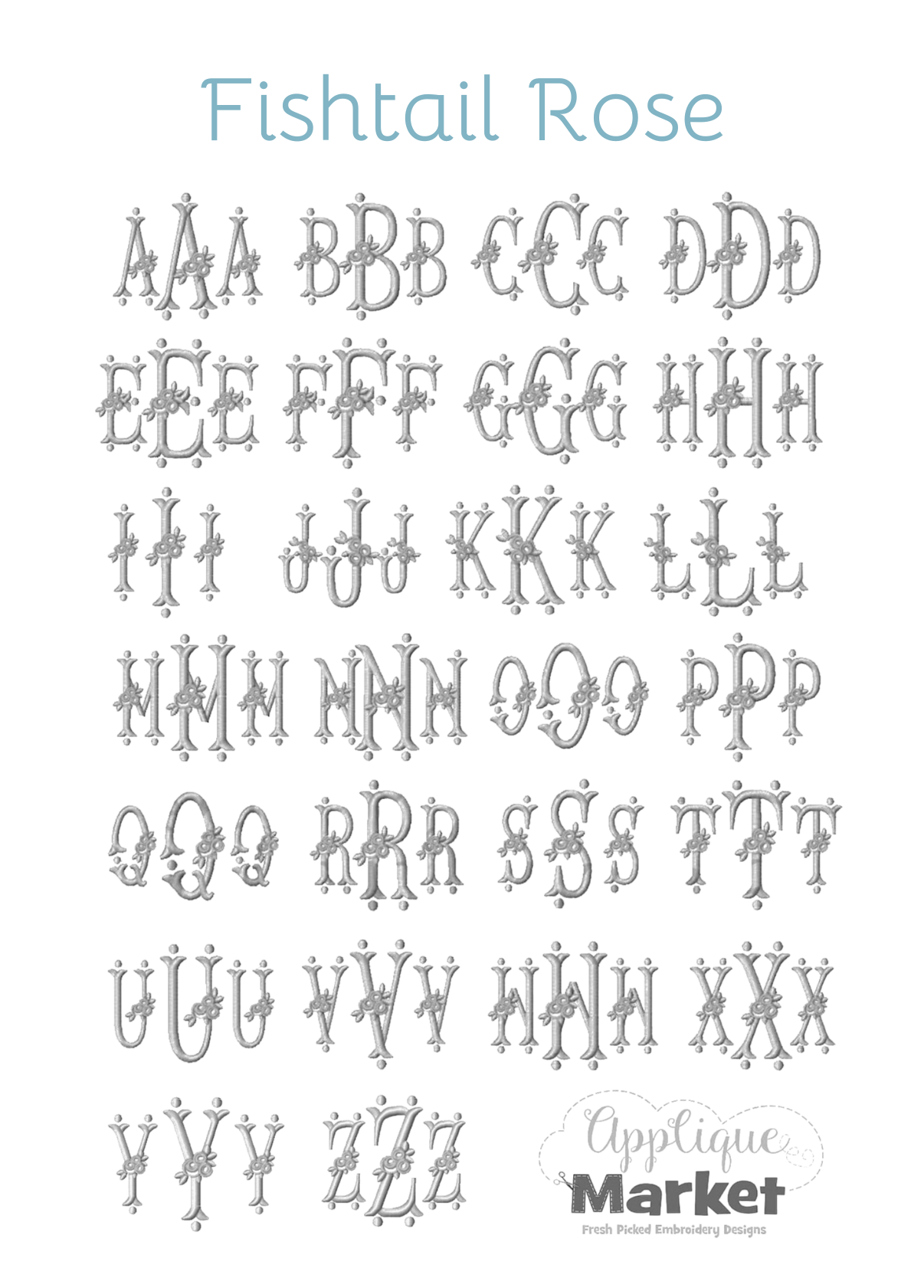 Embroidery Monograms (F-S)