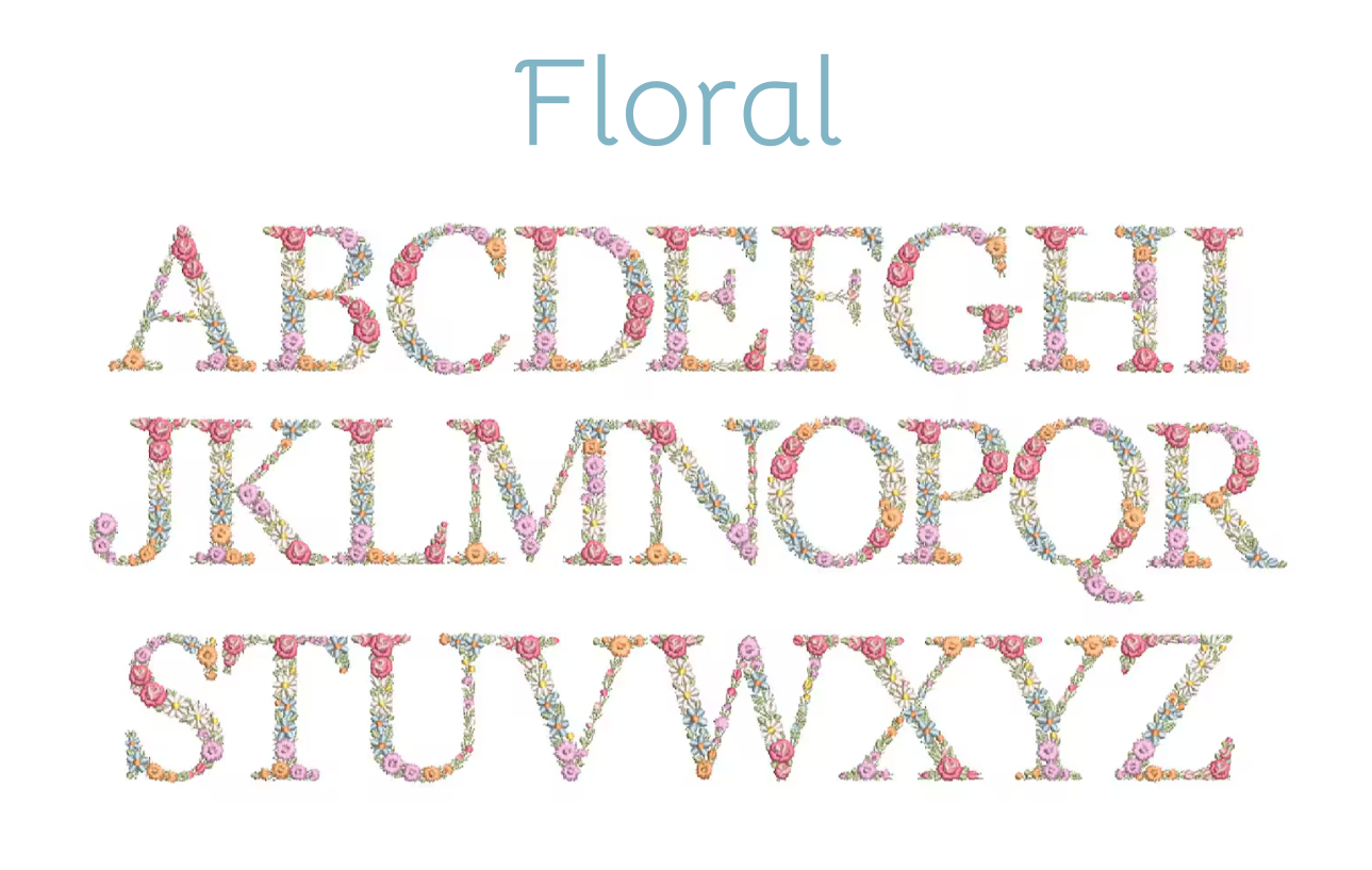 Embroidery Monograms (S-Z & Multicolor)