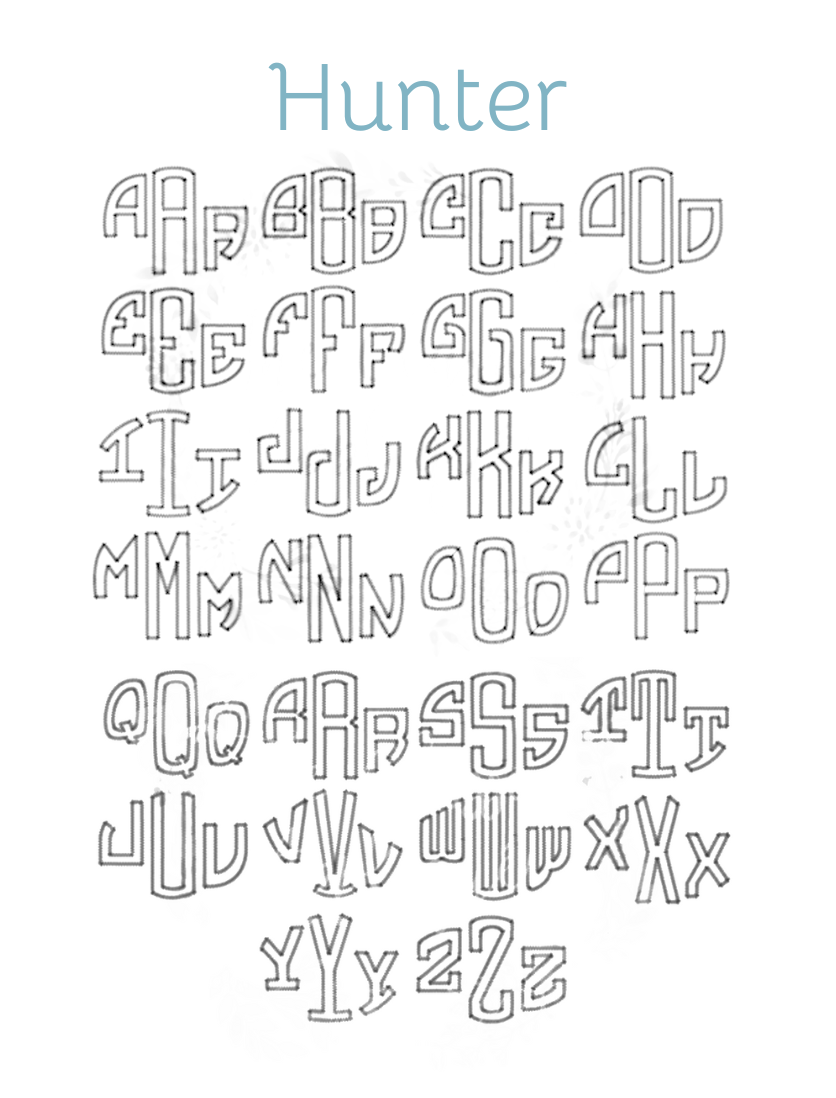 Appliqué Fonts & Monograms (H-Z)