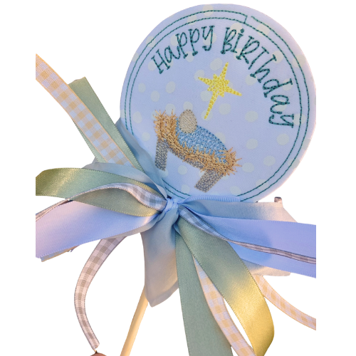 "Happy Birthday, Jesus" Cake Topper