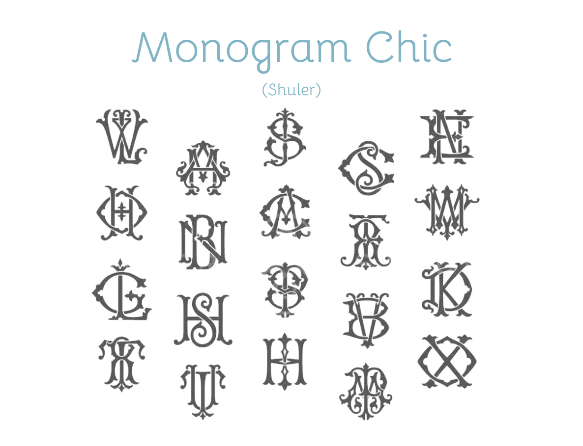 Embroidery Monograms (F-S)