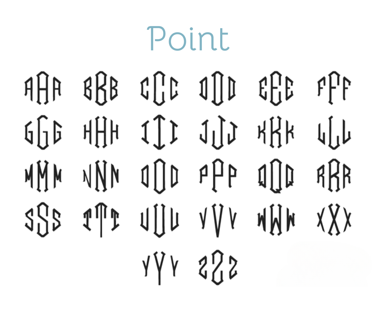 Embroidery Monograms (F-S)