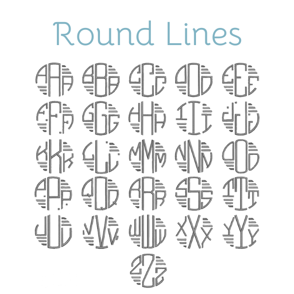 Embroidery Monograms (F-S)