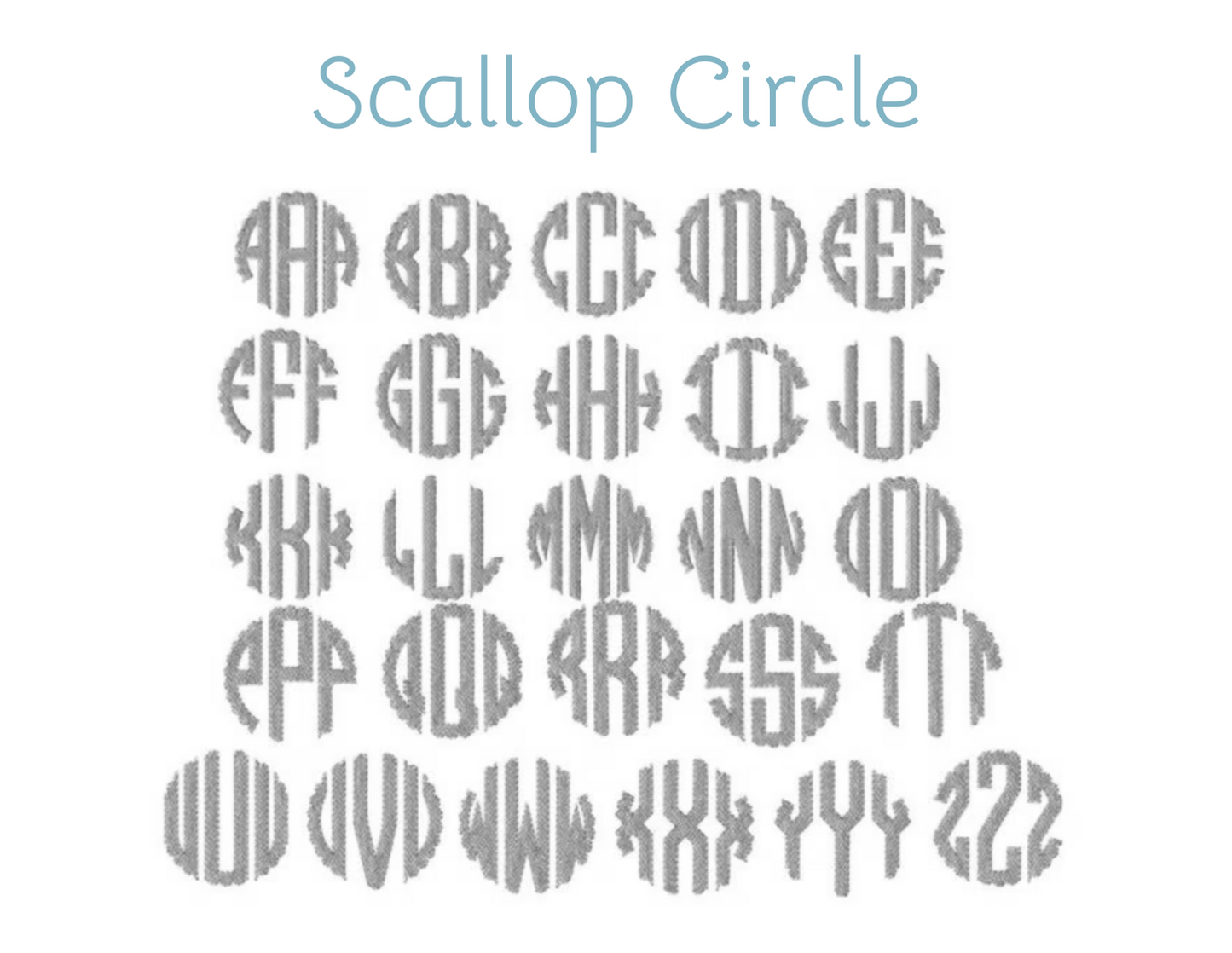Embroidery Monograms (F-S)