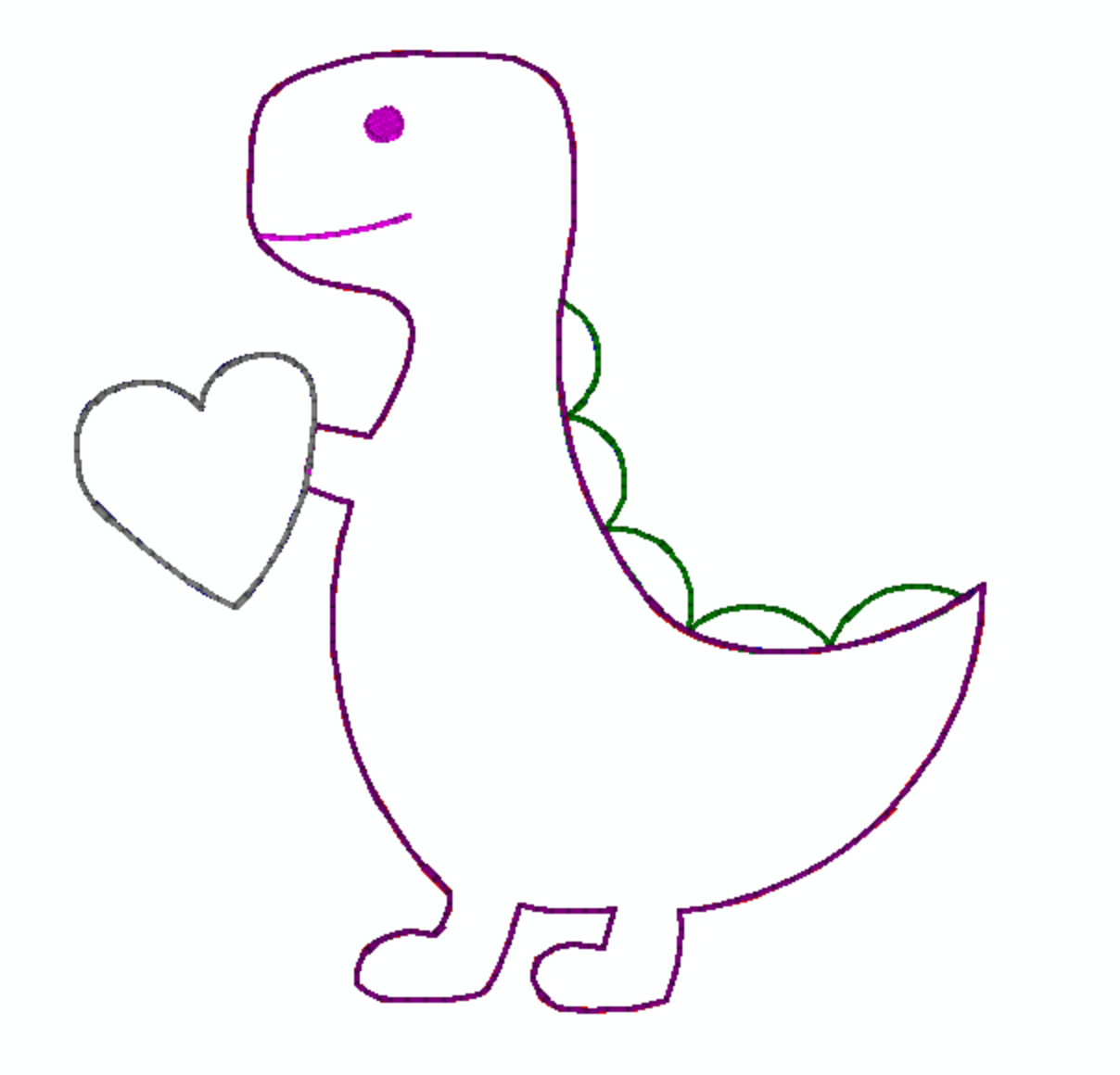 Dino Heart Design