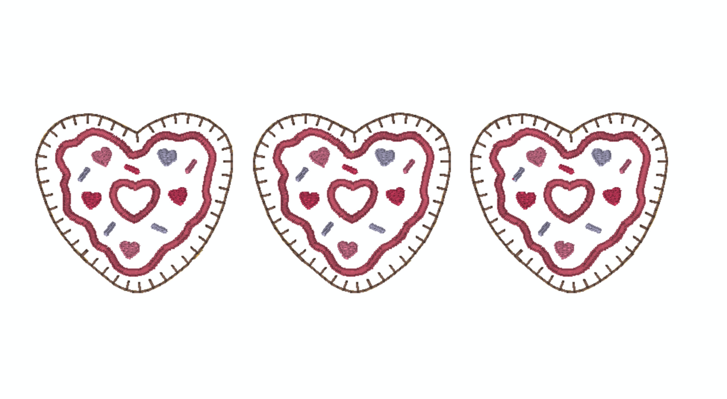 Heart Donut Appliqué Design