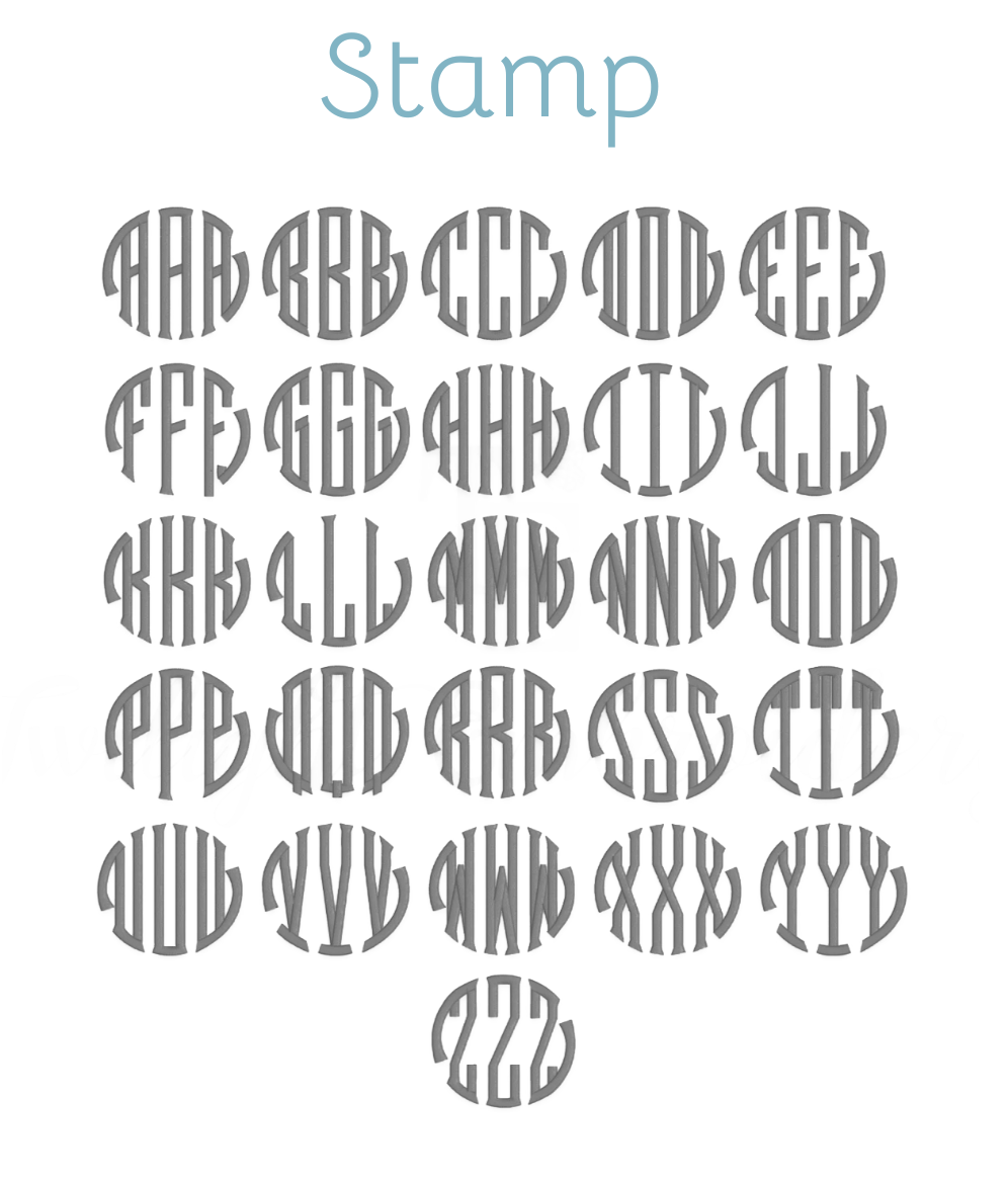 Embroidery Monograms (S-Z & Multicolor)