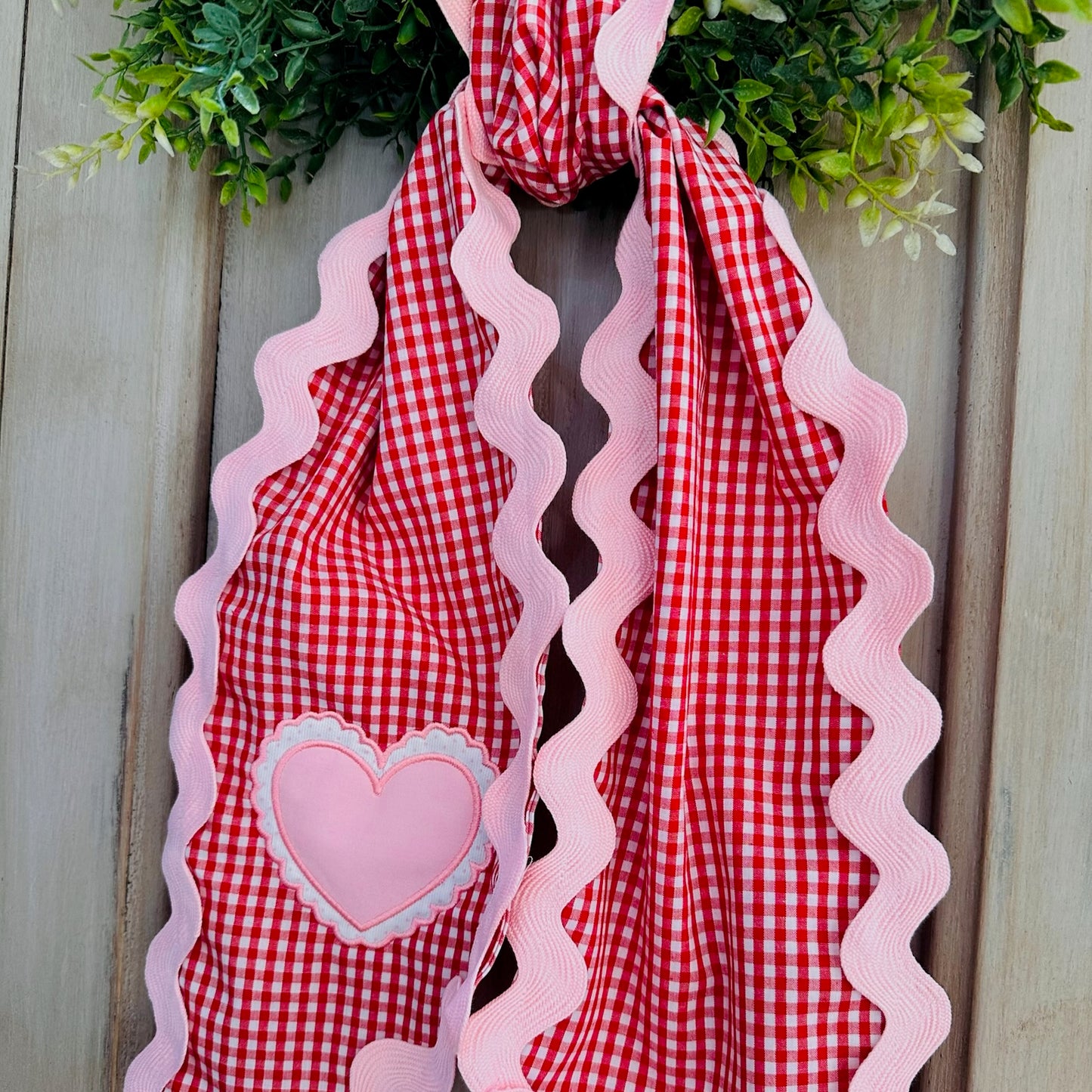Valentine's RicRac Wreath Sash