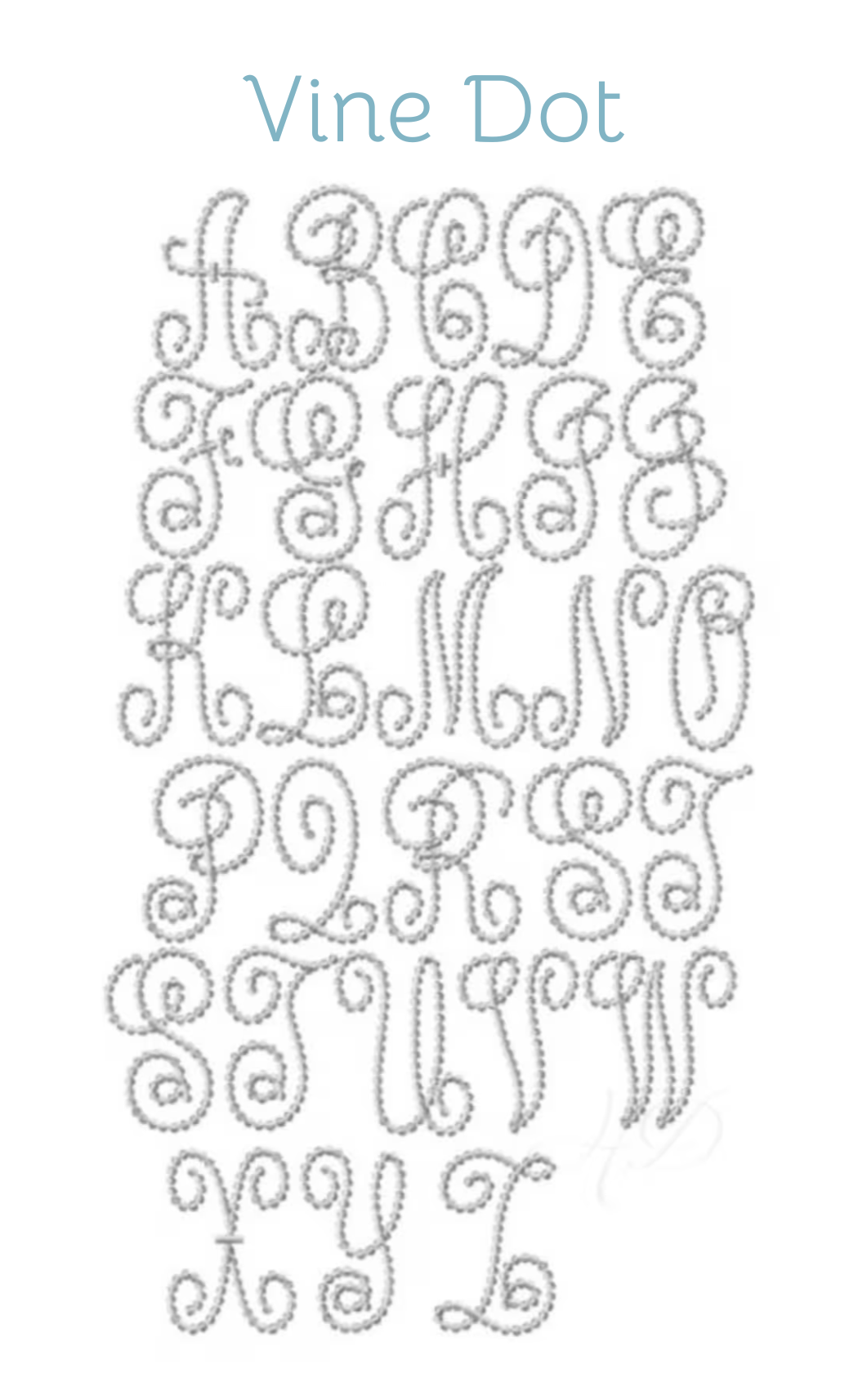 Embroidery Monograms (S-Z & Multicolor)