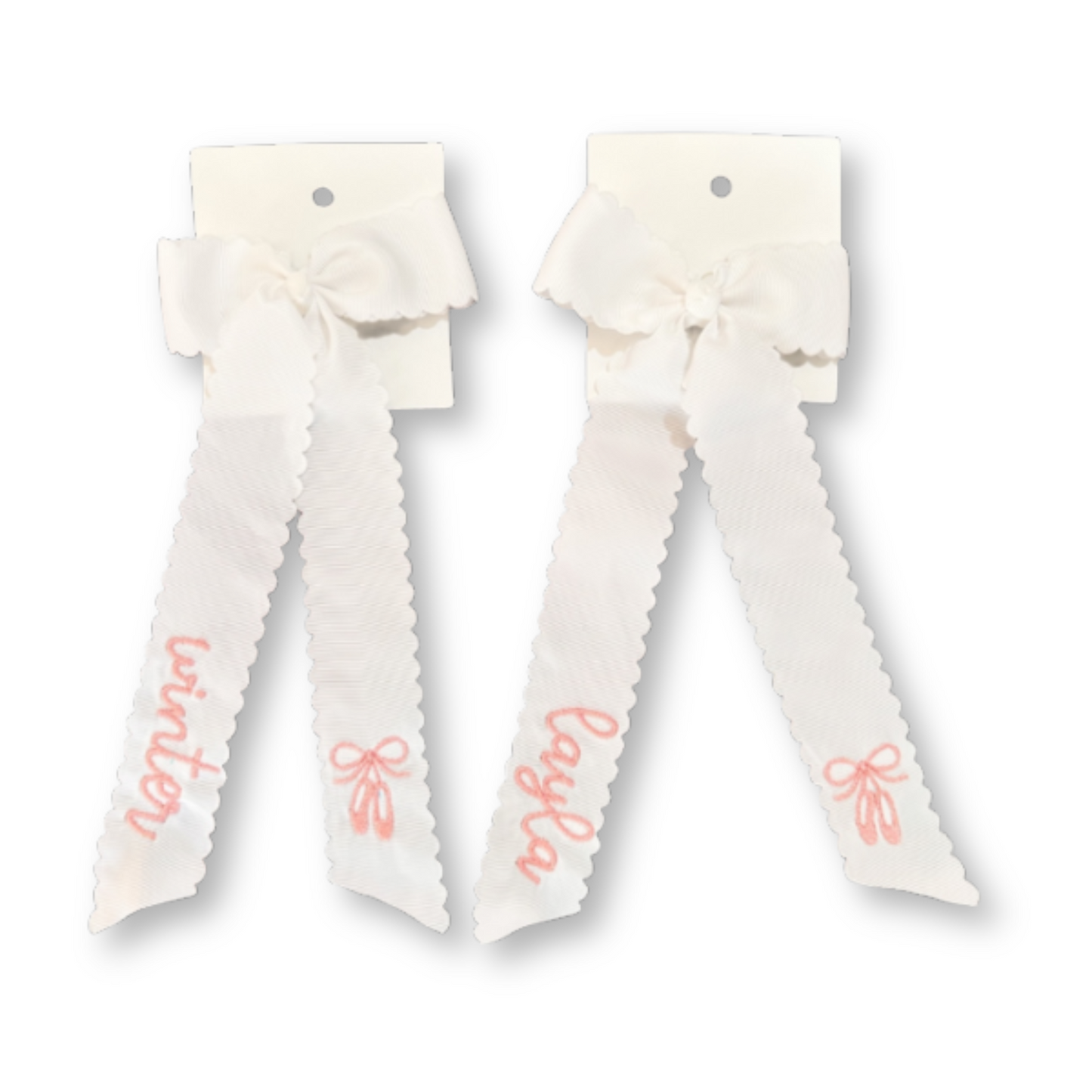 Embroidered Hair Bow