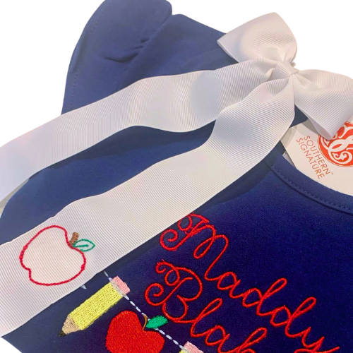 Embroidered Hair Bow