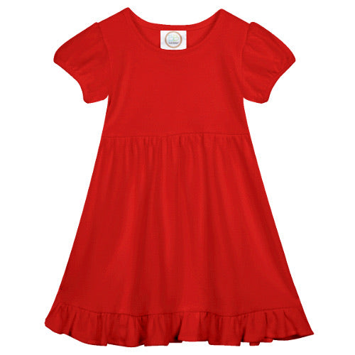 Puff-Sleeve Ruffle Dress Selection