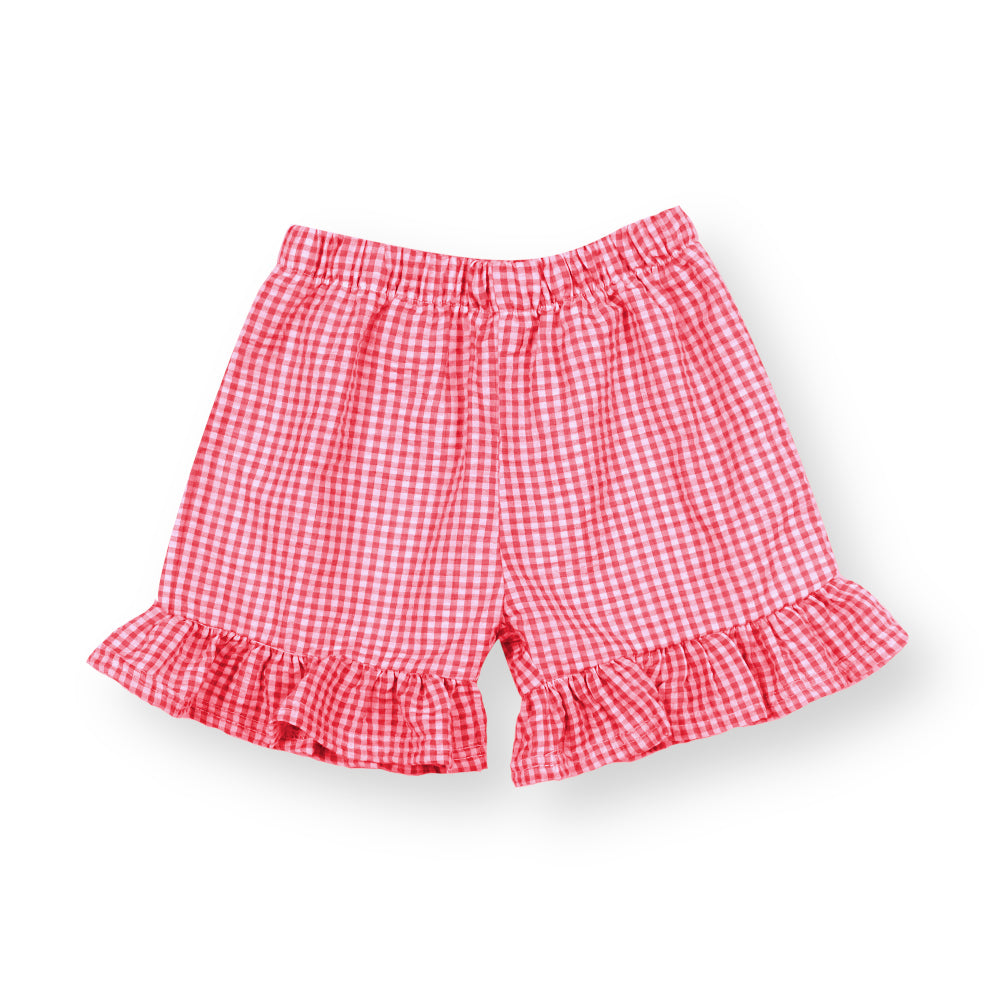 Ruffle Easter Gingham Shorts