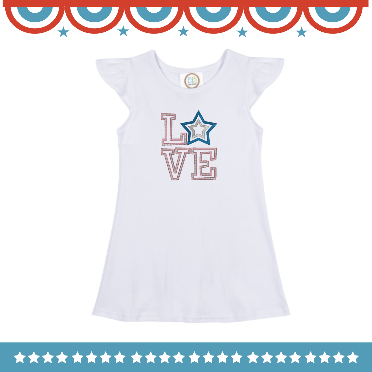 Stars & Stripes Embroidery Clothing