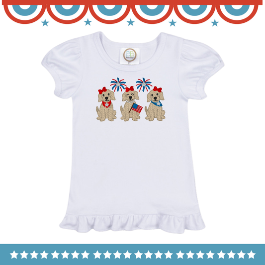 USA Pups with Bows Design