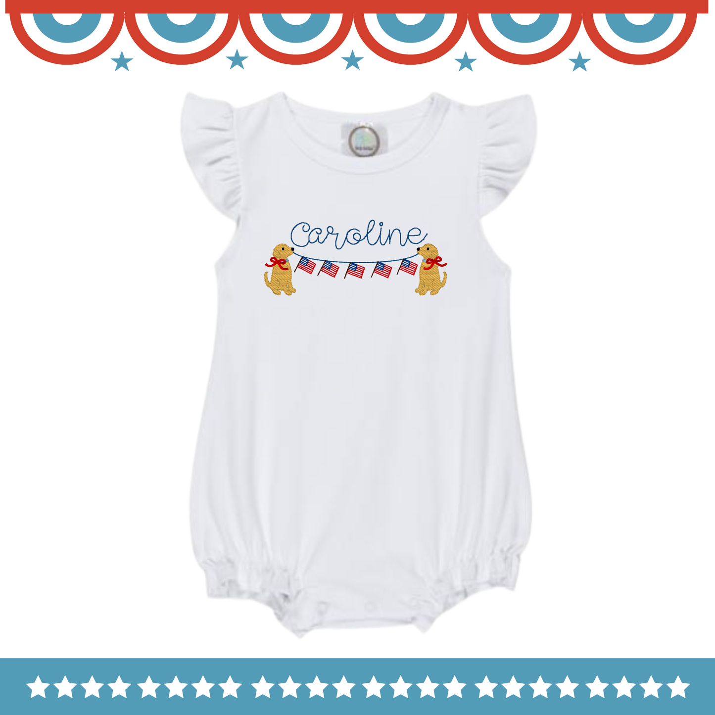 Flag Banner with Bows Design