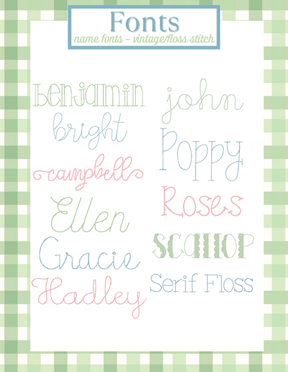 Vintage Floss Fonts