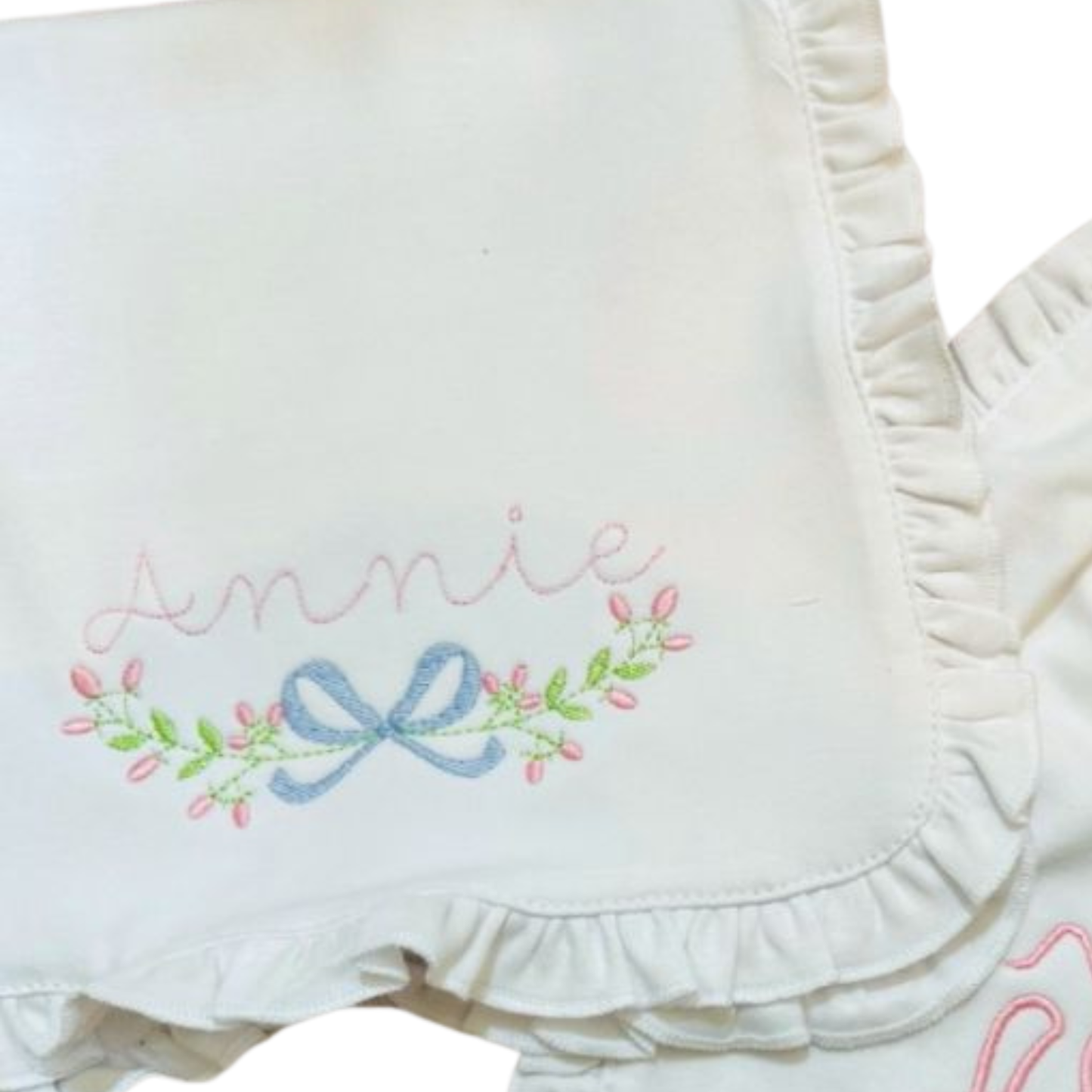 Ruffle Burp Cloth