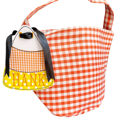 Gingham Treat Bucket & {Optional Tag}