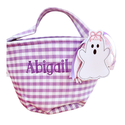 Gingham Treat Bucket & {Optional Tag}