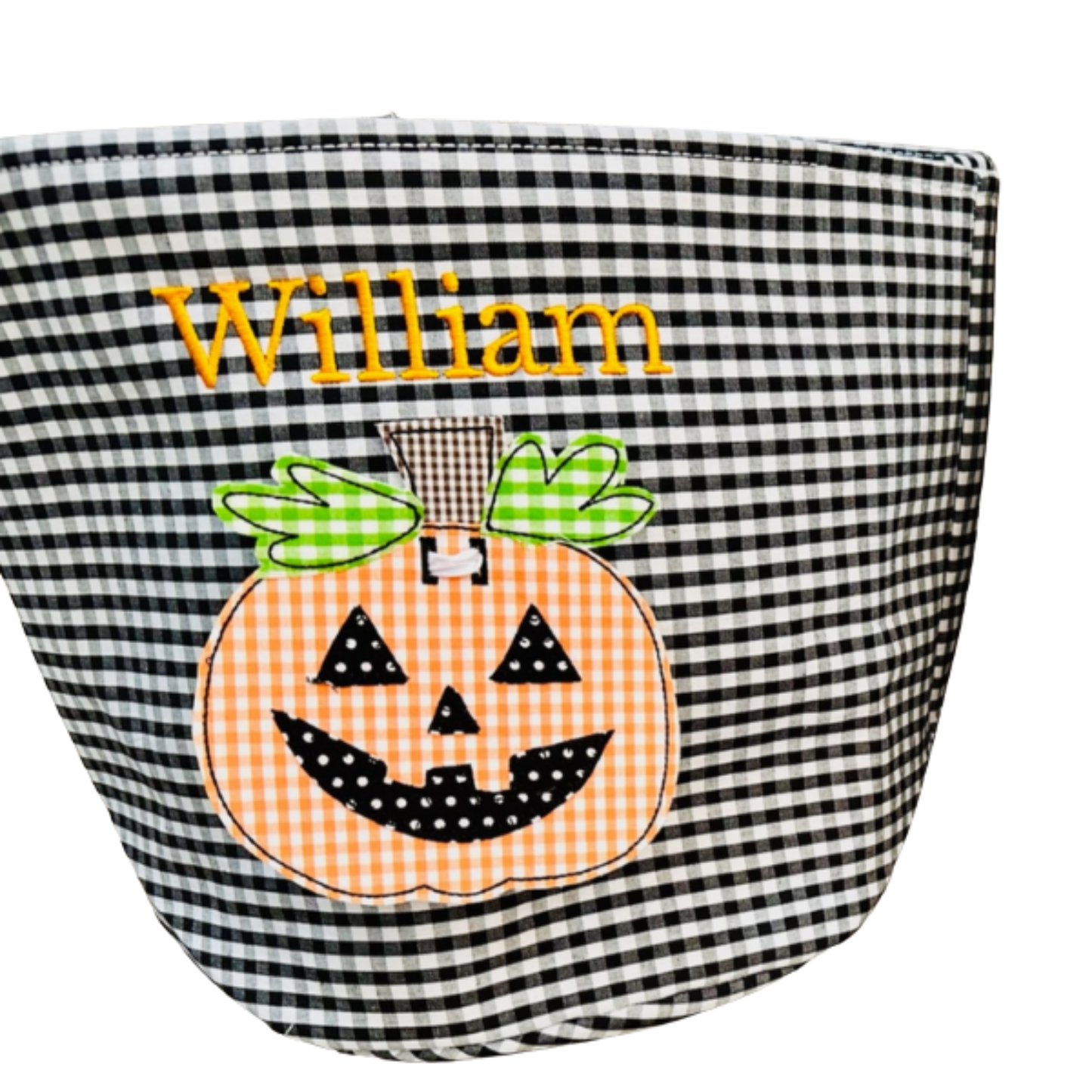 Gingham Treat Bucket & {Optional Tag}