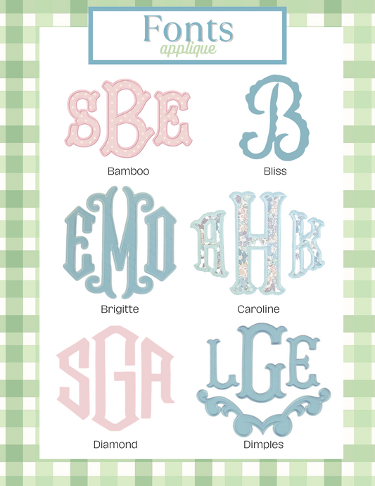 Appliqué Fonts & Monograms (A-D)