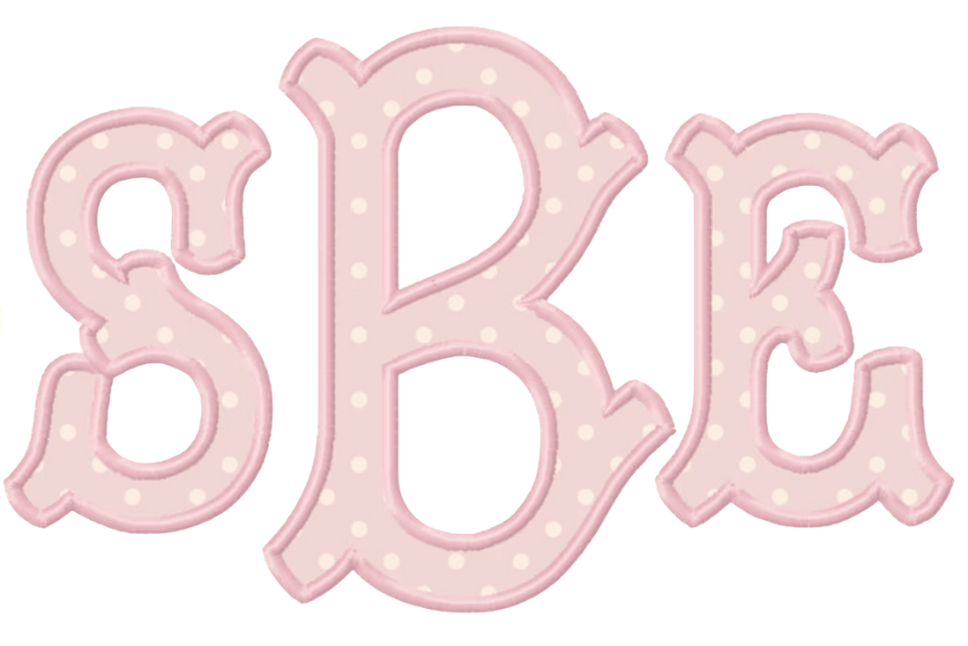Appliqué Fonts & Monograms (A-D) Selection