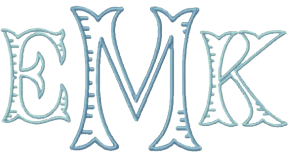 Embroidery Monograms (A-F) Selection