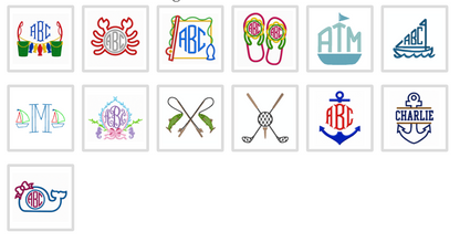 Summer Monogram Frames