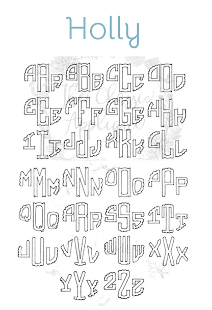 Appliqué Fonts & Monograms (D-H)