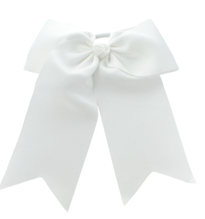 White cheerleading bow on a white background