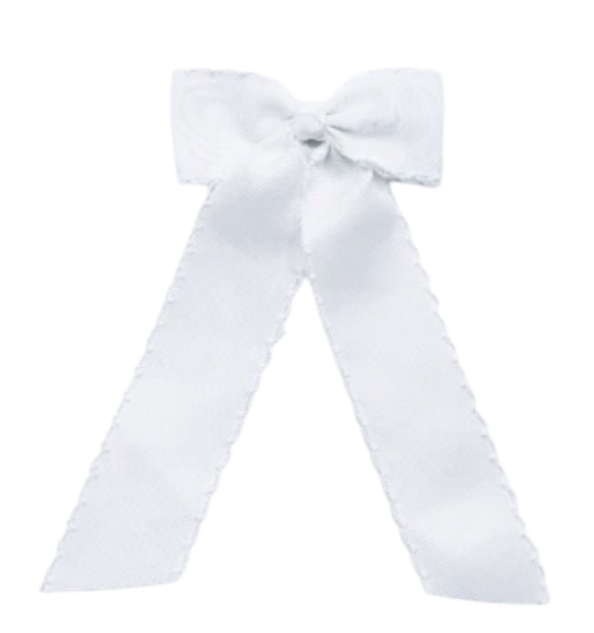 White hair bow on a white background