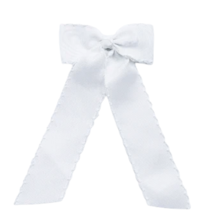 White hair bow on a white background