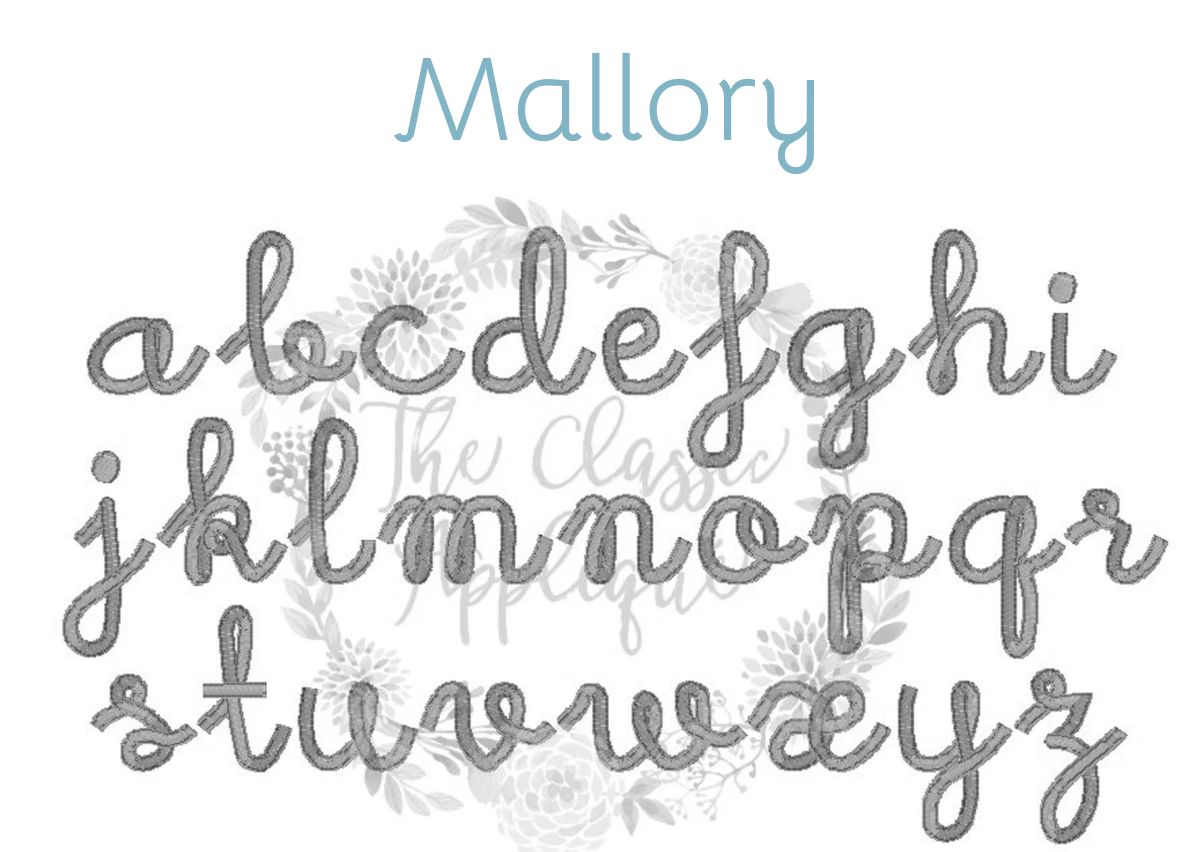 Embroidery Fonts with Swashes