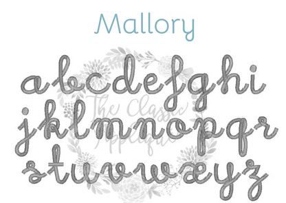 Embroidery Fonts with Swashes