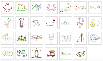 Summer Outline & Appliqué Clothing