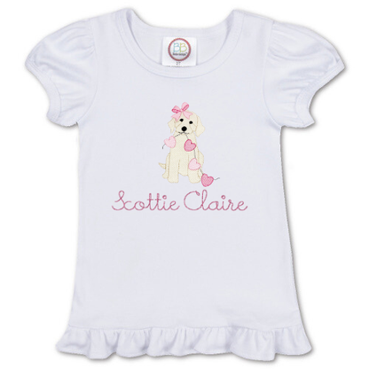 Puppy Hearts on a String Design