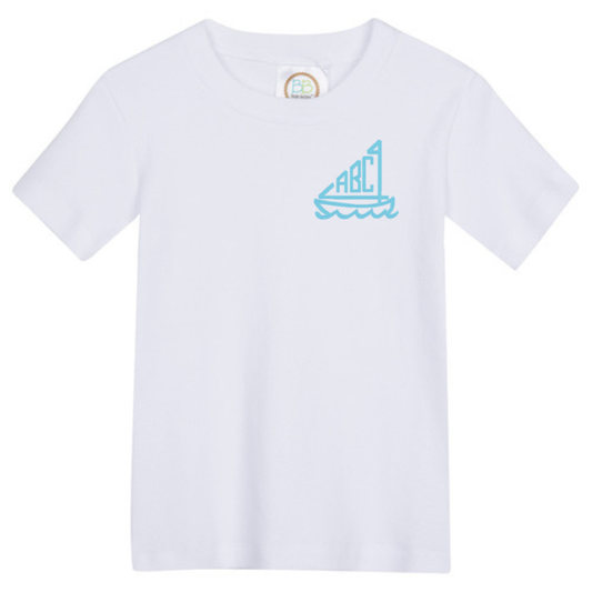 Sailboat Monogram Frame Design